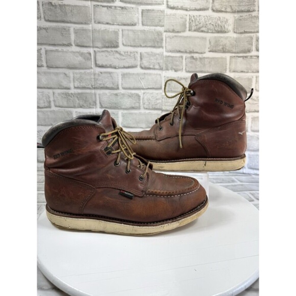 Red Wing Traction Tred Men's 6-inch Waterproof Soft Toe Work Boot Size 10 D